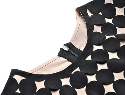 Vestido de flores quemadas para mujer, estilo princesa con detalles huecos, diseño elegante y romántico